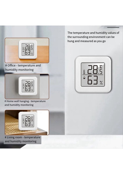 1207 Mini Sıcaklık ve Nem Metre Araç Termometresi Gülümseme Yüz Ekran Ev Iç Mekan Termometresi (Yurt Dışından)