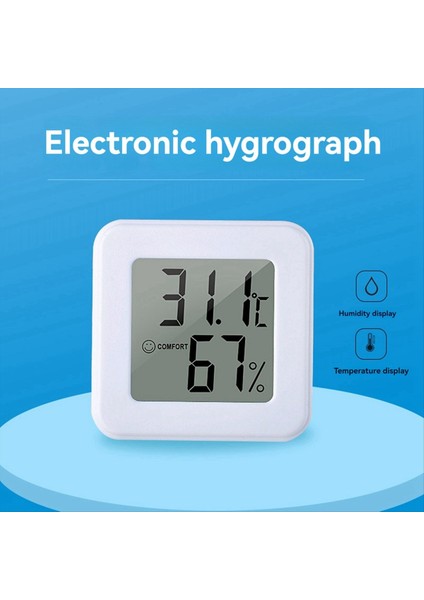 1207 Mini Sıcaklık ve Nem Metre Araç Termometresi Gülümseme Yüz Ekran Ev Iç Mekan Termometresi (Yurt Dışından) fiyatları