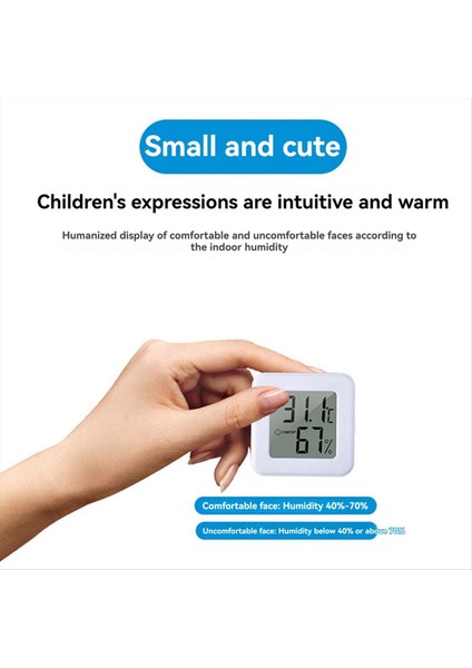 1207 Mini Sıcaklık ve Nem Metre Araç Termometresi Gülümseme Yüz Ekran Ev Iç Mekan Termometresi (Yurt Dışından) indirimleri