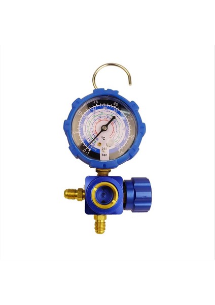 R410A R22 R22 R134A R404A Soğutucu Sanatlar Manifold Gösterge Manometre Valfi Görsel Aynalı 500PSI Mavi (Yurt Dışından)