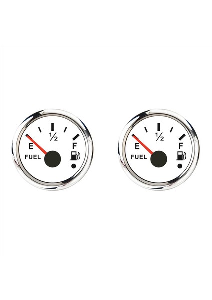 2x 52MM Yakıt Seviye Göstergesi 0-190OHM Değiştirilebilir 240-33OHM Akaryakıt Seviyesi Saya Yerli Tekne Araba Göstergeleri Alarm Beyaz (Yurt Dışından)