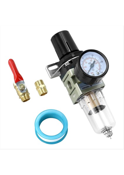 1/4 Inç Hava Kompresörü Filtre Regülatörü Combo AW2000-02 - Pirinç Elementler 150 Psı Maks Basınç Kompakt Tasarım (Yurt Dışından) fiyatları