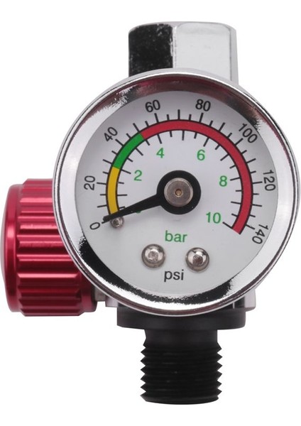 1pc 1/4 Inç Bsp Mini Hava Regülatör Valf Aracı Dayanıklı Küçük Kuyruk Basınç Göstergesi 48 x 60MM Püskürtme Aracı Için Nozul ile (Yurt Dışından) indirimleri