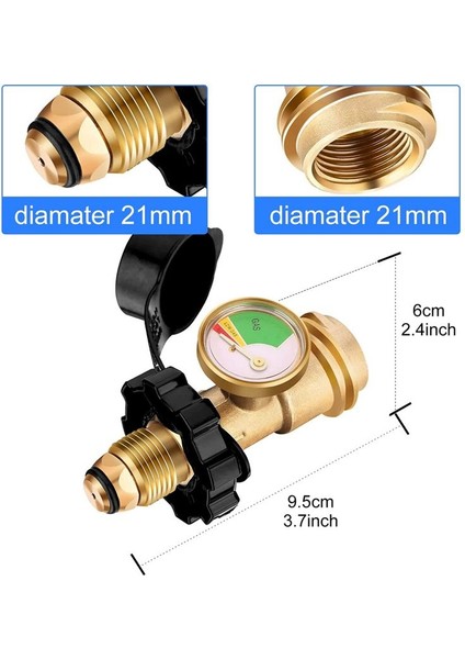 Göstergeli Universal Propan Tank Adaptörü Rv Campe Silindir Için Qcc1/tip 1 Propan Tank Gösterge Göstergesi Dönüştürür (Yurt Dışından) fiyatları