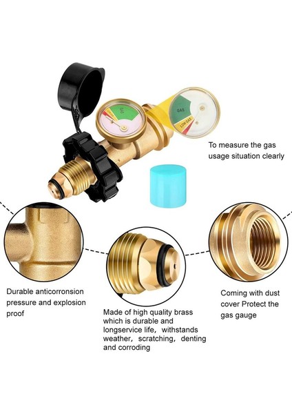 Göstergeli Universal Propan Tank Adaptörü Rv Campe Silindir Için Qcc1/tip 1 Propan Tank Gösterge Göstergesi Dönüştürür (Yurt Dışından) modelleri