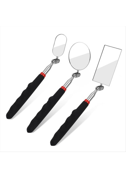 3 Paket Teleskopik Muayene Aynası Mekanik Kontrol Aynası Araç Araba Kirpik Kontrolü Için Teftiş Aracı (Yurt Dışından)