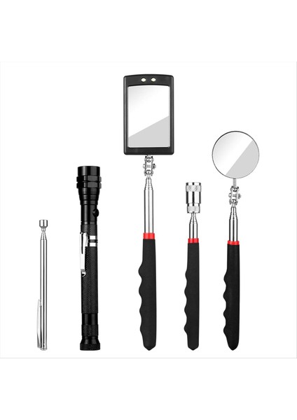 Teleskoping Manyetik Toplama Alet Seti Genişletilebilir Denetimmirror Led&#39 I Gözlemleme Aracı Kontrol Etmek Için Aydınlatılmış Küçük (Yurt Dışından)