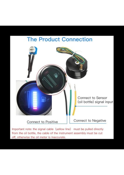 4x 24V 2 Inç 52MM Evrensel Araba Motosiklet Yakıt Seviyesi Ölçer Ölçer LED Işık Ekran Yakıt Deposu Gösterge Tekne Kamyonu Rv (Yurt Dışından) fiyatları