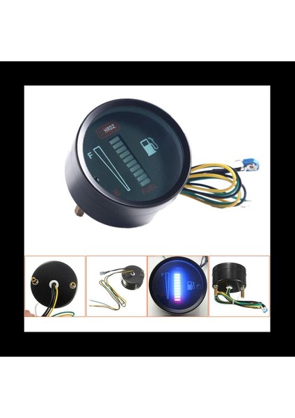 4x 24V 2 Inç 52MM Evrensel Araba Motosiklet Yakıt Seviyesi Ölçer Ölçer LED Işık Ekran Yakıt Deposu Gösterge Tekne Kamyonu Rv (Yurt Dışından) fırsatları