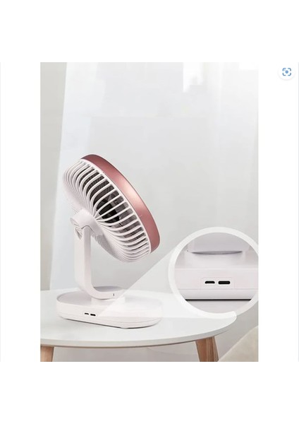 Masaüstü Fan USB Şarjlı 4 Kademeli Kişisel Otomatik Salınımlı Taşınabilir Soğutucu Vantilatör fiyatları