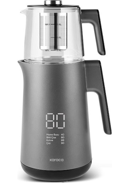 Çift Cidarlı Dijital Ekranlı Gümüş Çay Makinesi, Pratik ve Şık Tasarım fiyatları