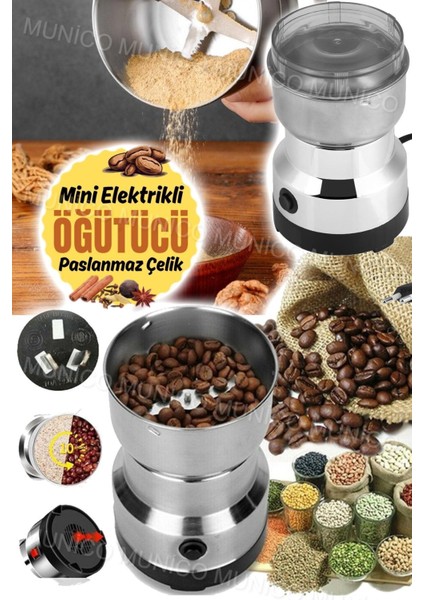 Paslanmaz Çelik Elektrikli Kahve Öğütücü, Güçlü ve Ultra Ince Öğütme