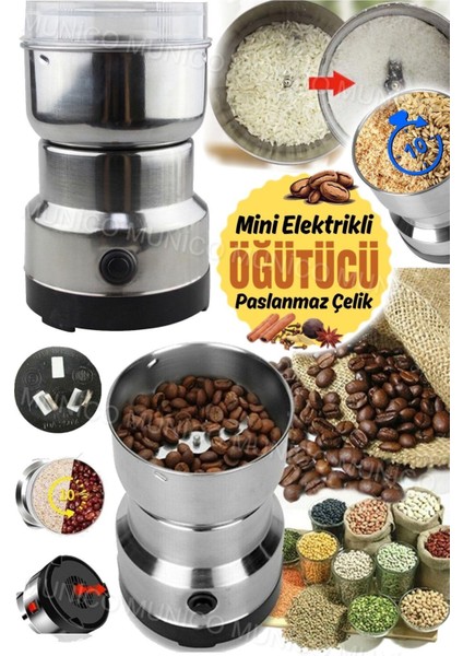 Paslanmaz Çelik Elektrikli Kahve Öğütücü, Güçlü ve Ultra Ince Öğütme modelleri