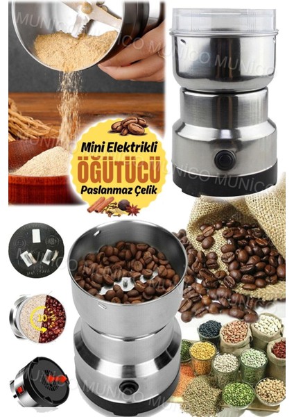 Paslanmaz Çelik Elektrikli Kahve Öğütücü, Güçlü ve Ultra Ince Öğütme