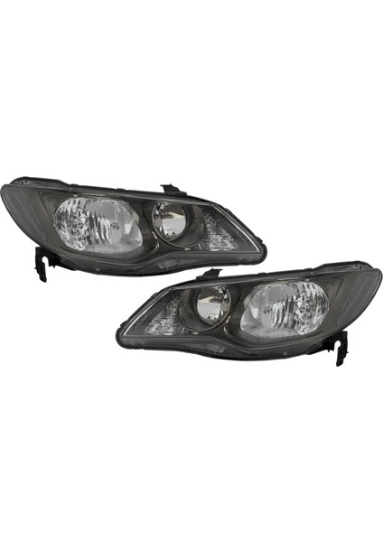 Far Takım Sağ + Sol Honda Cıvıc Fd6 2009-2011 | Bronz Tip Xenonsuz Motorlu Makyajlı Kasa