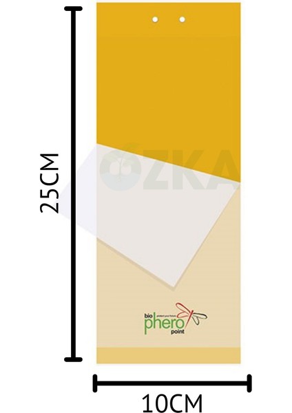 100’LÜ 25×10 cm Sarı Yapışkan Kart Tuzak – Beyaz Sinek & Yaprak Biti