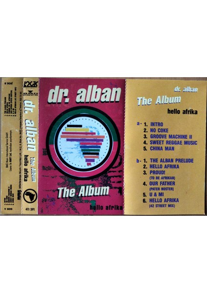 Dr. Alban – Hello Afrika (The Album) Kaset modelleri