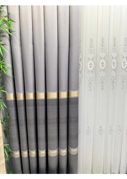 Nivemeshome Deniz FT614177 V-5403 Gümüş 1/3 Sık Pileli Fon Perde Apm indirimleri