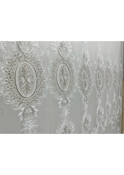 Nivemeshome Irem 1/3 Sık Pileli Beyaz Tül Perde Apm