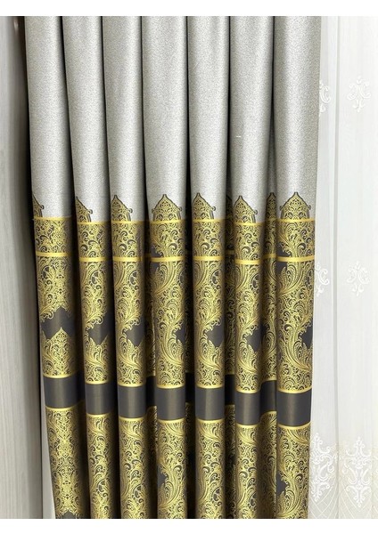 Nivemeshome Gönen Gri-Gold 671539 V-2503 1/3 Sık Pileli Fon Perde Apm modelleri