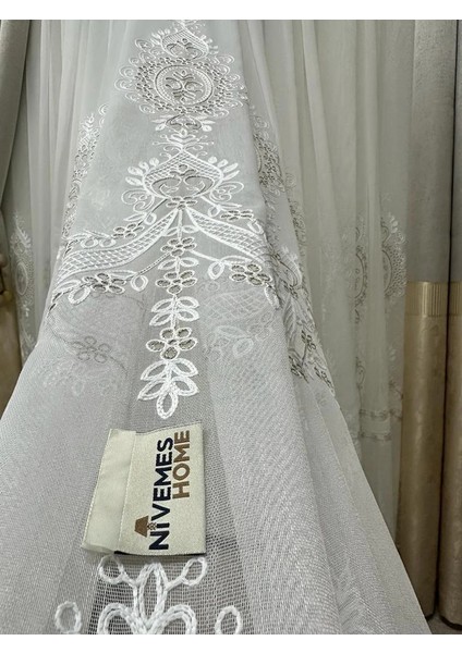 Nivemeshome Irem 1/3 Sık Pileli Beyaz Tül Perde Apm modelleri