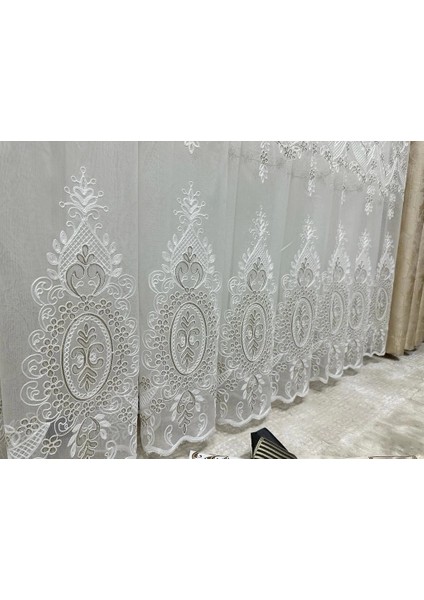 Nivemeshome Irem 1/3 Sık Pileli Beyaz Tül Perde Apm indirimleri