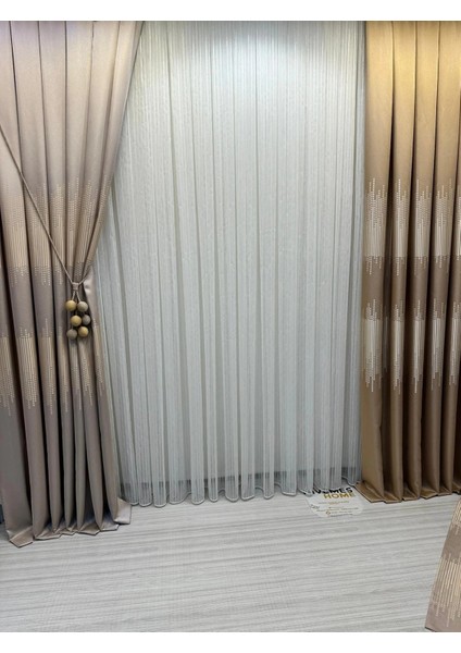 Nivemeshome Lugano V-102 1/3 Sık Pileli Tül Perde Apm