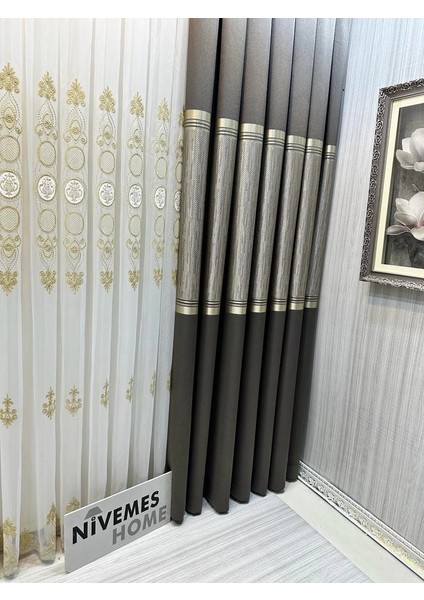 Nivemeshome Şahmaran 1/3 Sık Pileli Tül Perde Apm fiyatları