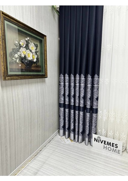 Nivemeshome Gönen Siyah 671539 V-504 1/3 Sık Pileli Fon Perde Apm fırsatları