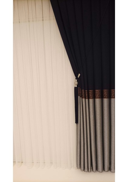 Nivemeshome Meta Gri/bronz 1/3 Sık Pile Fon Perde Apm fiyatları