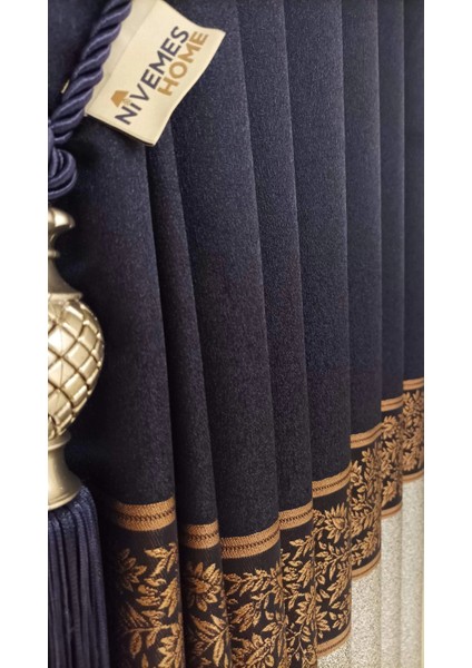 Nivemeshome Meta Gri/bronz 1/3 Sık Pile Fon Perde Apm