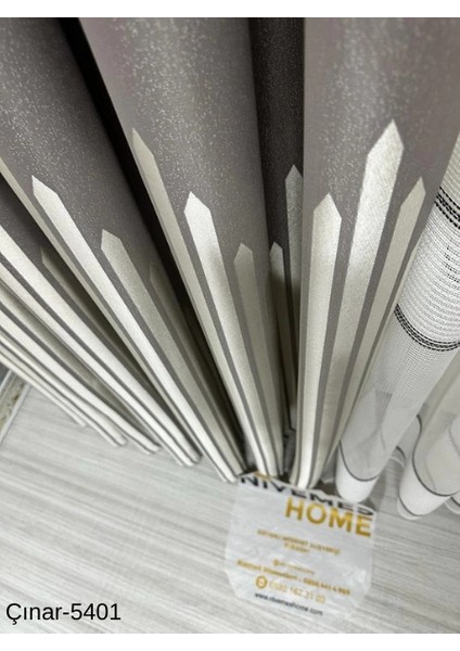 Nivemeshome Çınar Gümüş 5401 1/3 Sık Pileli Fon Perde Apm modelleri