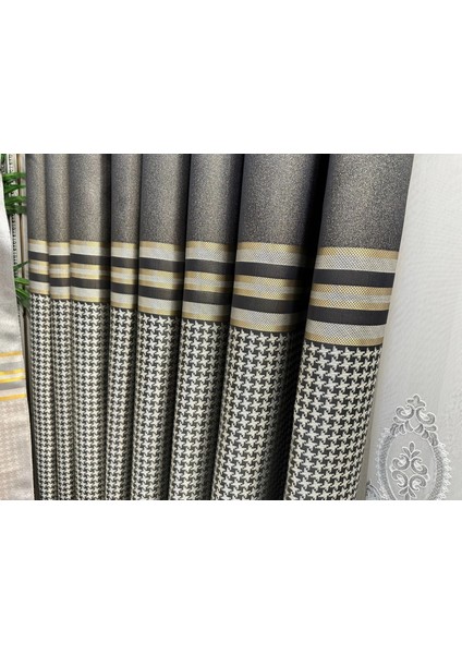 Nivemeshome Didim FT671537 V-2503 Taş 1/3 Sık Pileli Fon Perde Apm