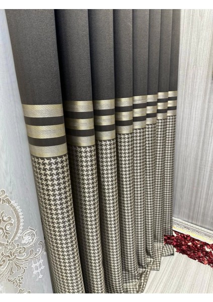 Nivemeshome Didim FT671537 V-5302 Toprak 1/3 Sık Pileli Fon Perde Apm modelleri