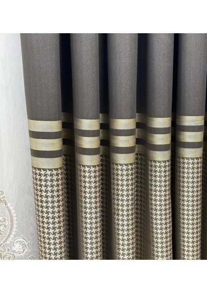 Nivemeshome Didim FT671537 V-5302 Toprak 1/3 Sık Pileli Fon Perde Apm fırsatları