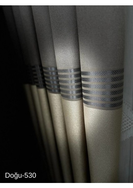 Nivemeshome Doğu Vizon FT671536 V-530 1/3 Sık Pileli Fon Perde Apm