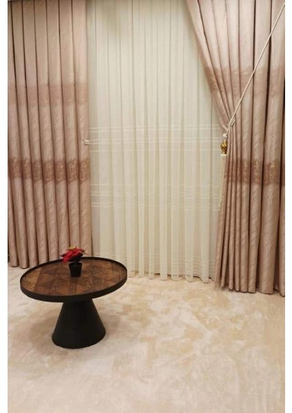 Margaret Pudra 1/3 Sık Pile Fon Perde Apm