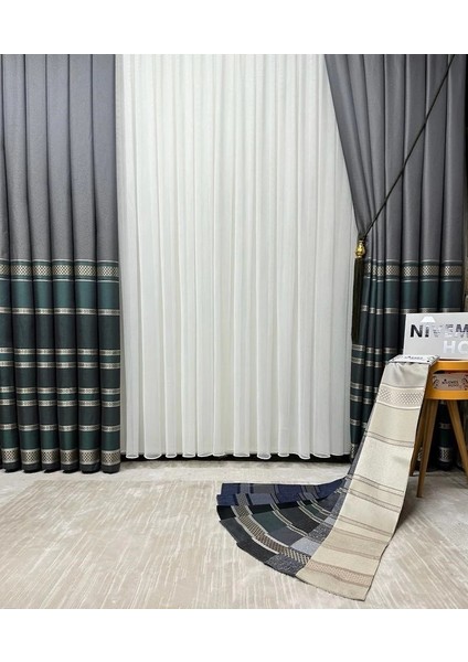 Nivemeshome Marvel V-2537 1/3 Sık Pileli Fon Perde Apm