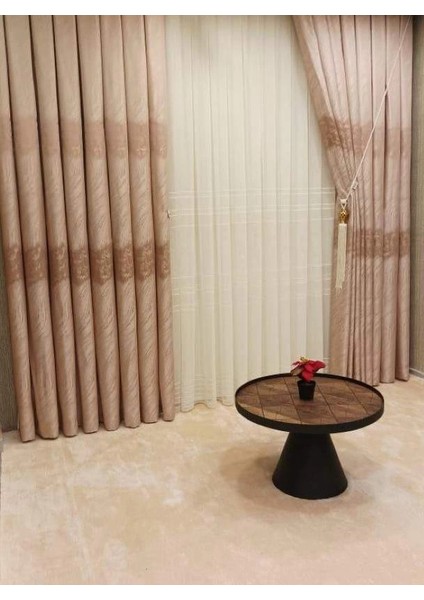 Margaret Pudra 1/3 Sık Pile Fon Perde Apm