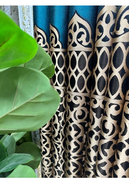 Nivemeshome Vintage Yeşil-Gold V-901 1/3 Sık Pileli Fon Perde Apm fırsatları