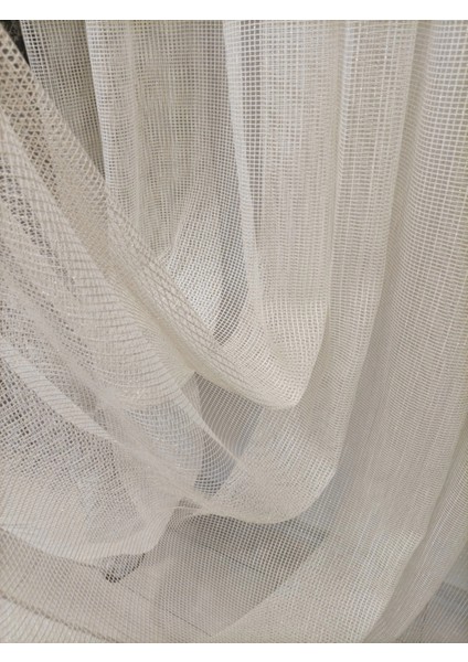 Nivemeshome Valda Kare Desenli 1/3 Sık Pile Tül Perde Apm