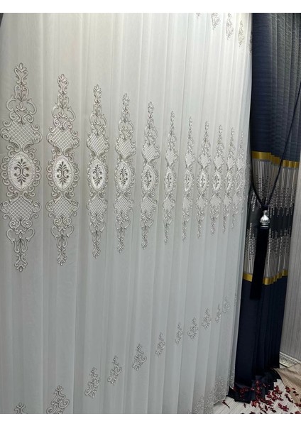 Nivemeshome Dream Gold Detaylı 1/3 Sık Pileli Tül Perde Apm fiyatları