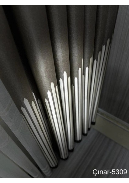 Nivemeshome Çınar Toprak 5309 1/3 Sık Pileli Fon Perde Apm indirimleri