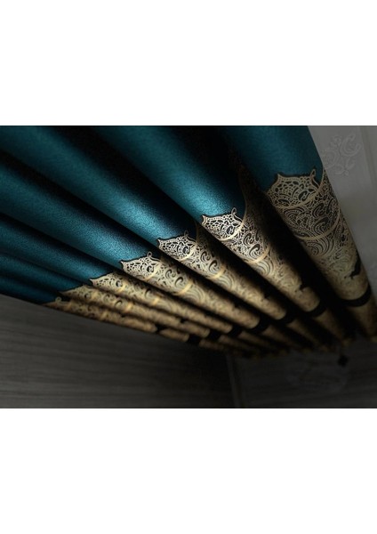 Nivemeshome Gönen Zümrüt Yeşili 671539 V-901 1/3 Sık Pileli Fon Perde Apm indirimleri