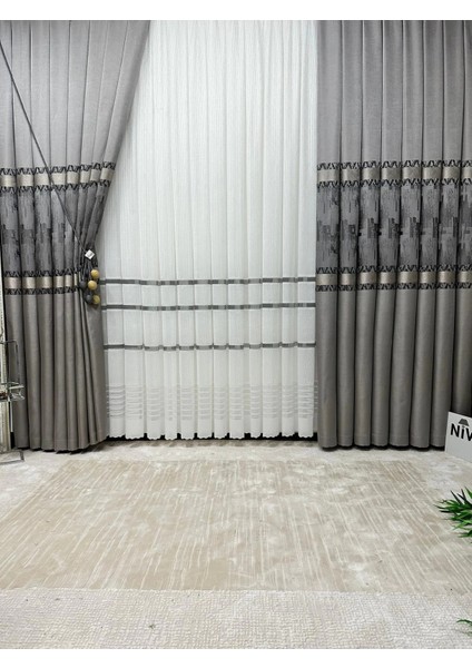 Nivemeshome Antares 8521 1/3 Sık Pileli Tül Perde Apm