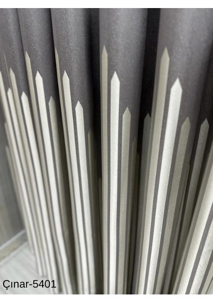 Nivemeshome Çınar Gümüş 5401 1/3 Sık Pileli Fon Perde Apm