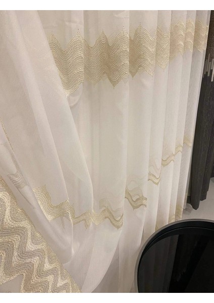 Nivemeshome Elista Dalgalı Gold 1/3 Sık Pile Tül Perde Apm fiyatları