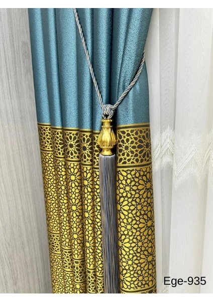 Nivemeshome Ege Turkuaz FIR1240 V-935 1/3 Sık Pileli Fon Perde Apm fırsatları