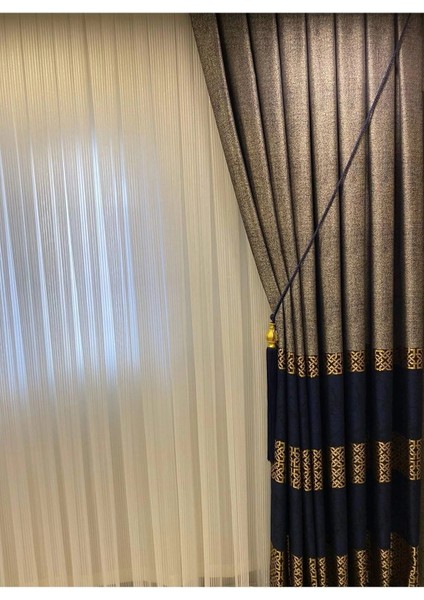 Nivemeshome Fitilli Simli 1/3 Sık Pileli Tül Perde Apm fiyatları