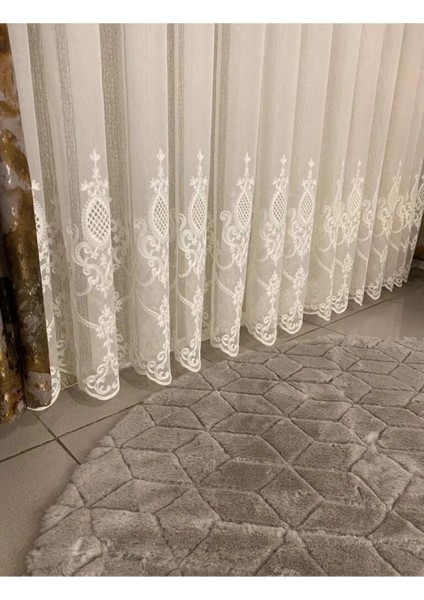 Nivemeshome Flora Etek Nakışlı 1/3 Sık Pileli Tül Perde Apm modelleri